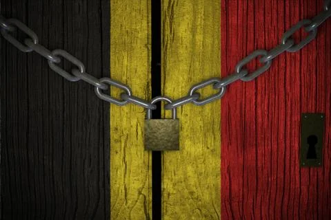 Conceptual composition on lockdown for quarantine for the covid-19 coronaviru Stock Illustration