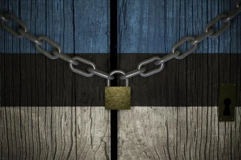 Conceptual composition on lockdown for quarantine for the covid-19 coronaviru Stock Illustration