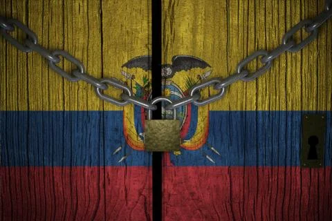 Conceptual composition on lockdown for quarantine for the covid-19 coronaviru Stock Illustration