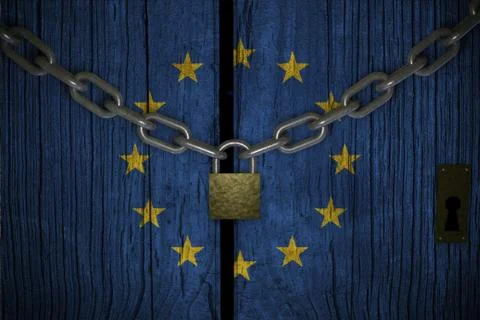 Conceptual composition on lockdown for quarantine for the covid-19 coronaviru Stock Illustration