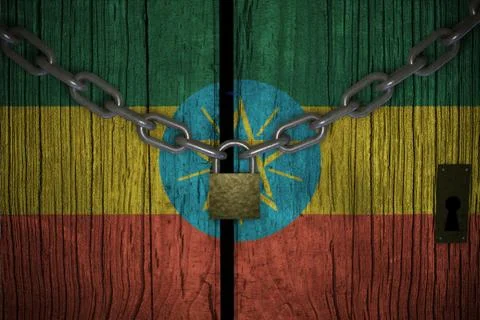 Conceptual composition on lockdown for quarantine for the covid-19 coronaviru Stock Illustration