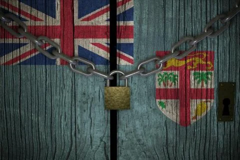 Conceptual composition on lockdown for quarantine for the covid-19 coronaviru Illustrazione stock