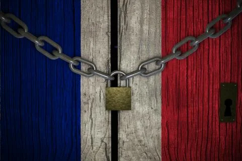 Conceptual composition on lockdown for quarantine for the covid-19 coronaviru Stock Illustration