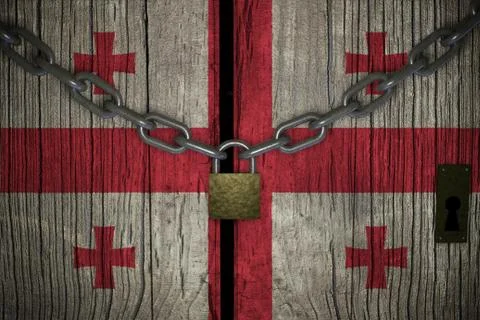 Conceptual composition on lockdown for quarantine for the covid-19 coronaviru Stock Illustration