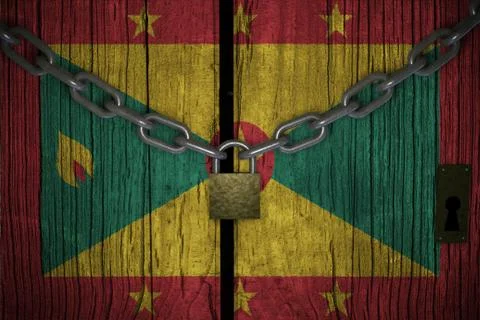 Conceptual composition on lockdown for quarantine for the covid-19 coronaviru 库存插图