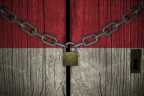 Conceptual composition on lockdown for quarantine for the covid-19 coronaviru Иллюстрация