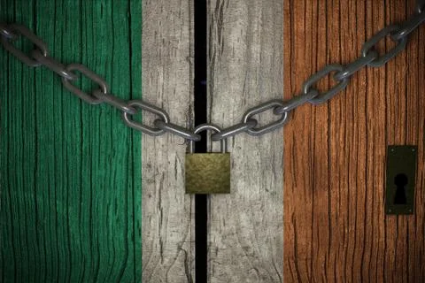 Conceptual composition on lockdown for quarantine for the covid-19 coronaviru Иллюстрация