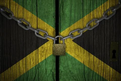 Conceptual composition on lockdown for quarantine for the covid-19 coronaviru Stock Illustration