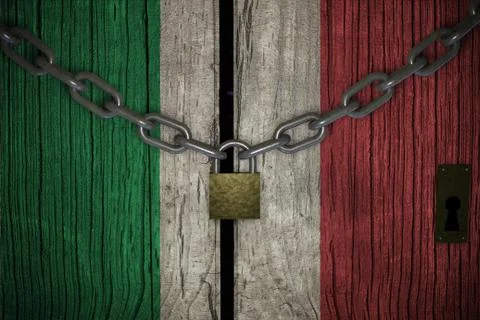 Conceptual composition on lockdown for quarantine for the covid-19 coronaviru Stock Illustration