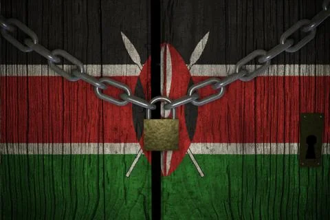 Conceptual composition on lockdown for quarantine for the covid-19 coronaviru Stock Illustration