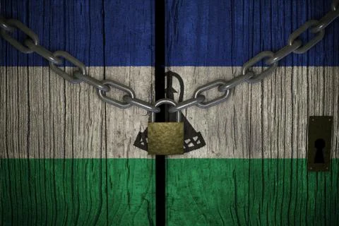 Conceptual composition on lockdown for quarantine for the covid-19 coronaviru Stock Illustration