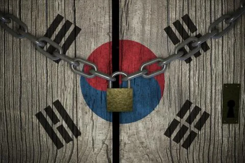 Conceptual composition on lockdown for quarantine for the covid-19 coronaviru Stock Illustration