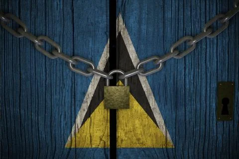 Conceptual composition on lockdown for quarantine for the covid-19 coronaviru Stock Illustration