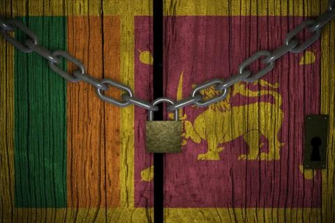 Conceptual composition on lockdown for quarantine for the covid-19 coronaviru Stock Illustration