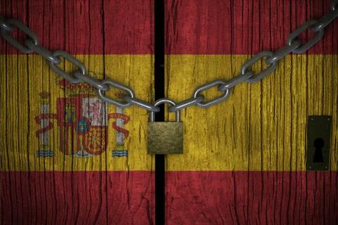 Conceptual composition on lockdown for quarantine for the covid-19 coronaviru Stock Illustration