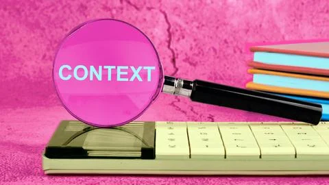 Conceptual context symbol. Copy space. Context word written on the wall thr.. Stock Photos