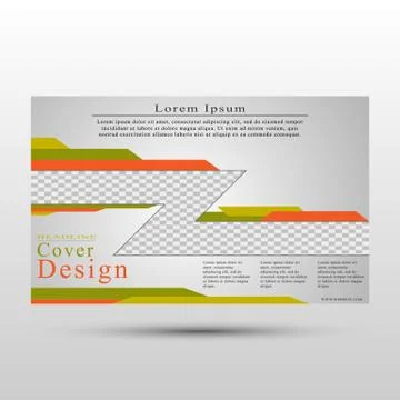 Conceptual cover template for presentations, reports, advertisements, flyers Illustrazione stock