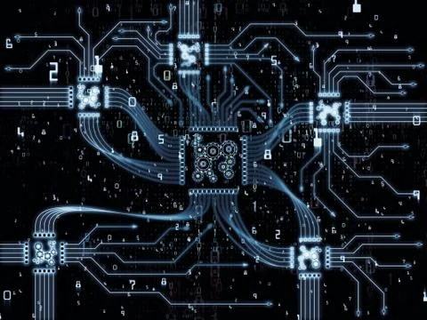 Conceptual CPU Realm Illustrazione stock