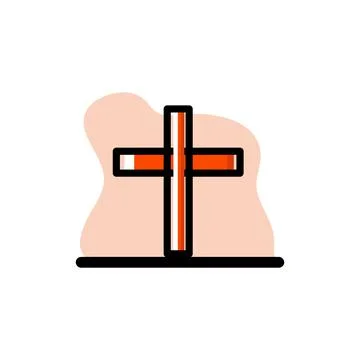 Conceptual Cross Vector Illustration Design Icon Stock Illustration