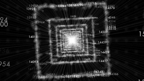 Conceptual Cryptography and Binary Data Infrastructure Stock Footage 331624893