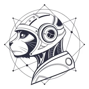 Conceptual Cyber Technology Modern Illustrazione stock