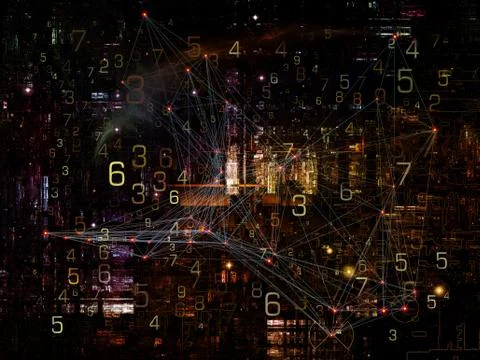 Conceptual Data Cloud Stock Illustration