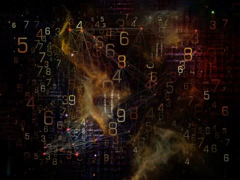 Conceptual Data Cloud Stock Illustration
