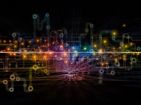 Conceptual Data Flow 스톡 일러스트