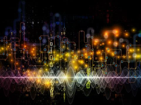 Conceptual Data Flow Illustrazione stock
