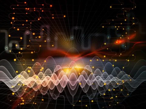 Conceptual Data Flow 스톡 일러스트