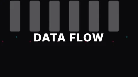 Conceptual data flow visualization: abstract tech information transfer on d.. Stock Footage 337655977