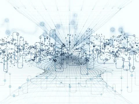 Conceptual Data Transfers 스톡 일러스트