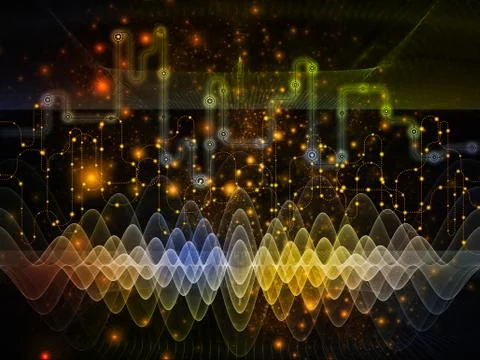 Conceptual Data Transfers 스톡 일러스트