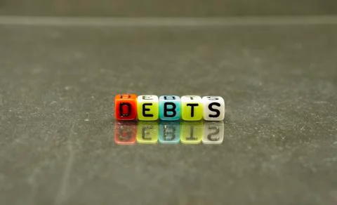 Conceptual of debts  Stock Photos