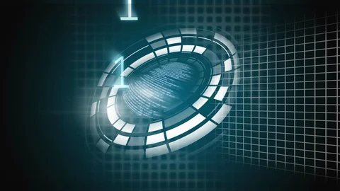 Conceptual digital animation showing binary technology code 4k Stock Footage 98906881