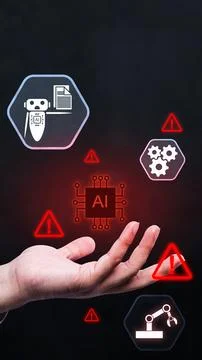 Conceptual digital art representation of artificial intelligence, robot and.. 스톡 사진