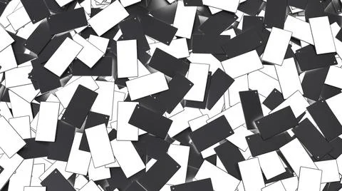 Conceptual digital background with many mobile phones Stock Illustration