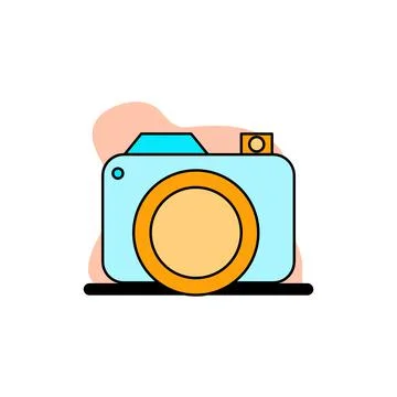 Conceptual Digital Camera Vector Icon Illustration Design Stock Illustration