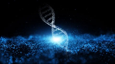 Conceptual digital cyberspace with dna cell rotation Vídeo Stock 120040885