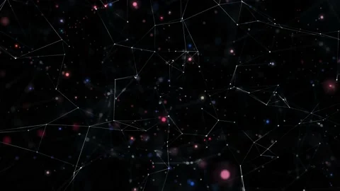 Conceptual digital network lines and dots motion background 動画素材 231633647