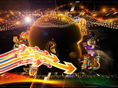 Conceptual Digital Science Stock Illustration