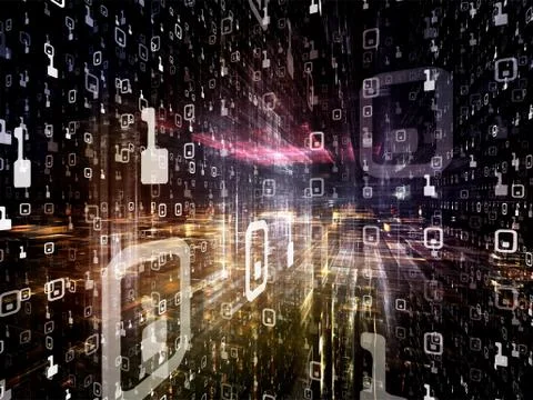 Conceptual Digital Space Illustrazione stock