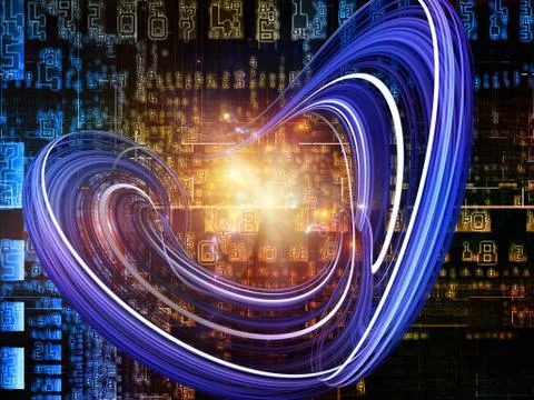 Conceptual Digital World Stock Illustration