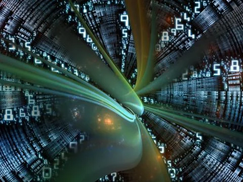 Conceptual Digital World Stock Illustration