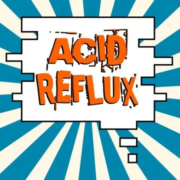 Conceptual display Acid Reflux. Business showcase Condition where acid backs up Illustrazione stock