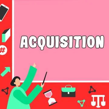 Conceptual display Acquisition. Concept meaning process of forming an evaluation Stock Illustration