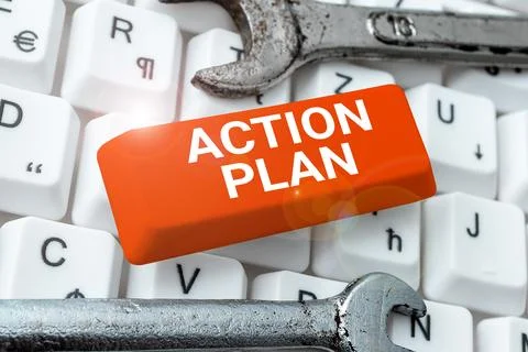 Conceptual display Action Plan. Concept meaning list of things or schedule to be 写真素材