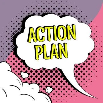 Conceptual display Action Plan. Internet Concept list of things or schedule to Stock Illustration