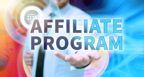 Conceptual display Affiliate Program. Business approach Automated platform of Stockfoto's