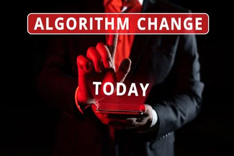 Conceptual display Algorithm Change. Word Written on managed investment of Stock Photos